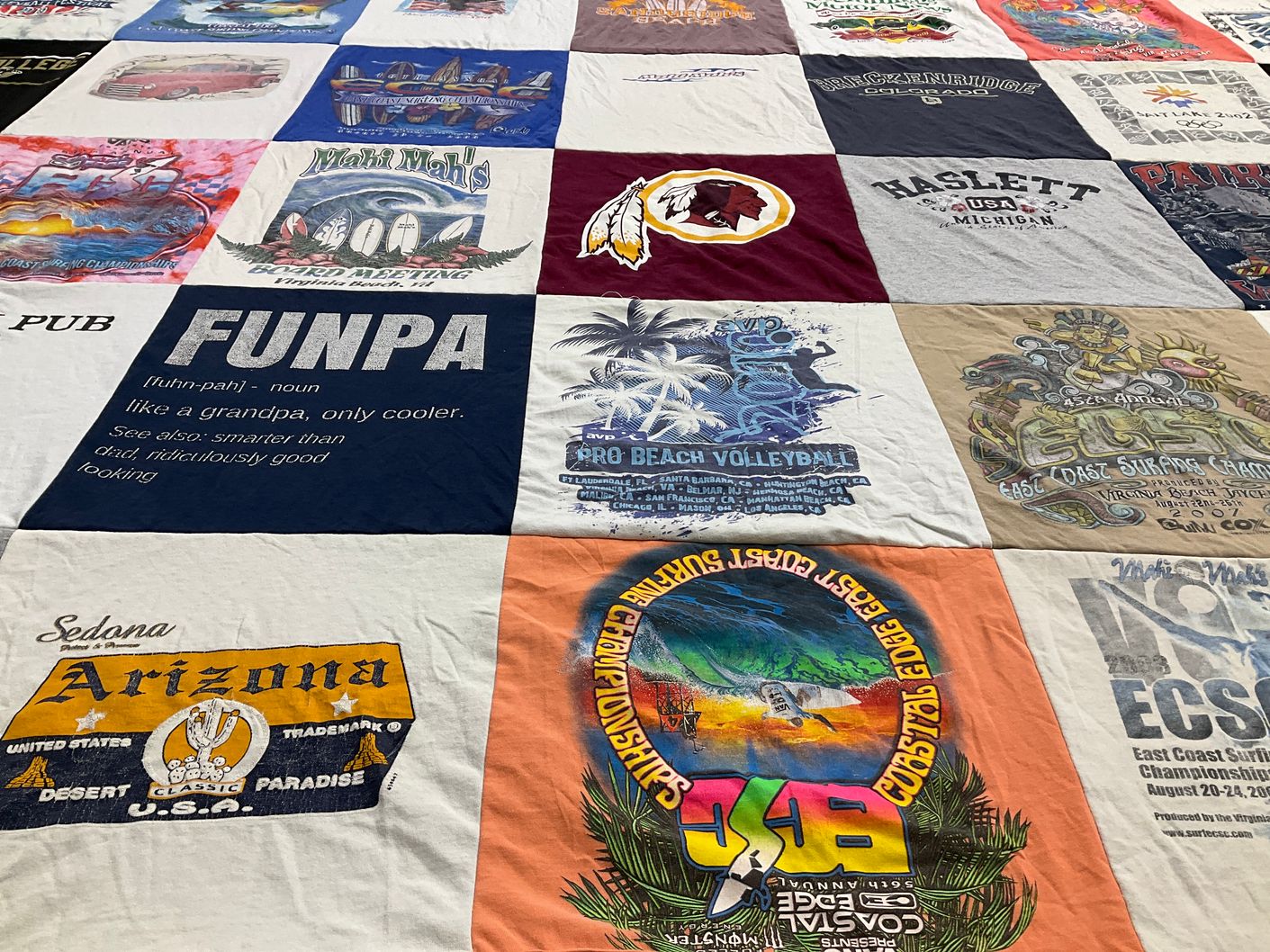 T-shirt quilt from haslett high school by Zinta from VA