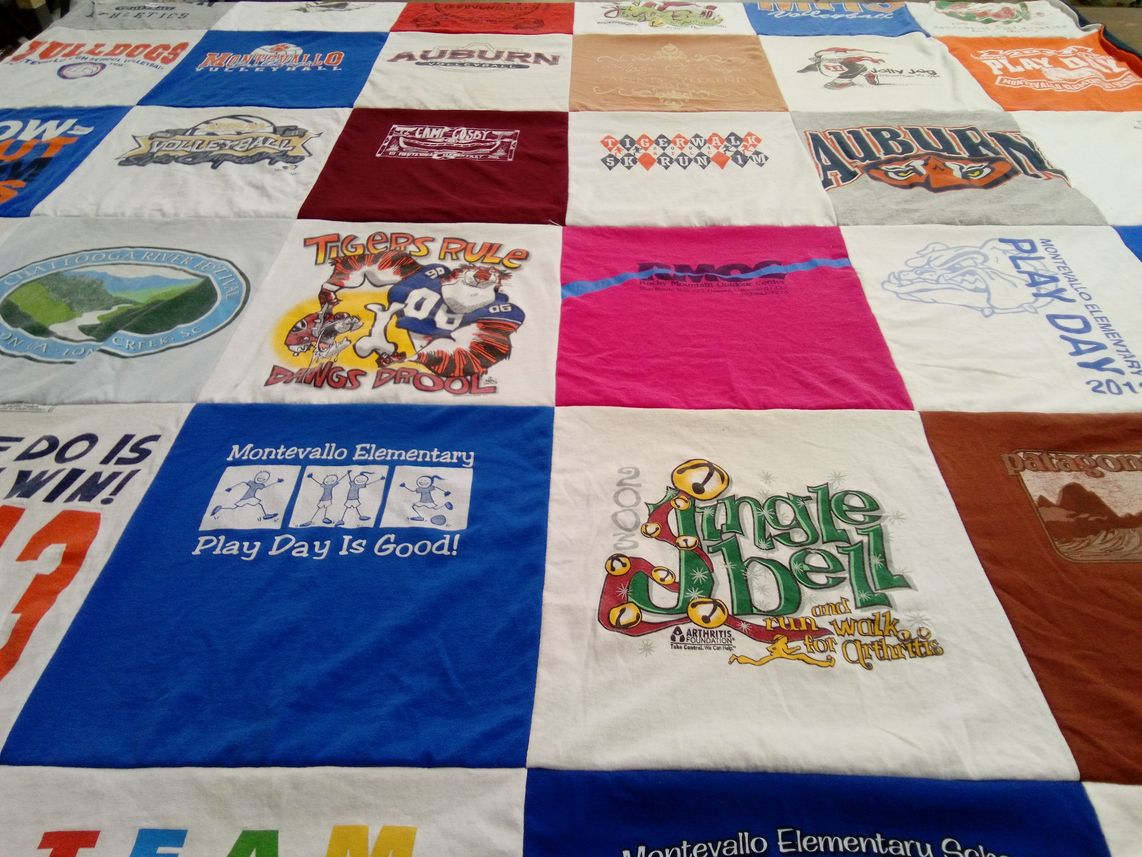 T-shirt quilt featuring auburn university tigers by Sharon from AL