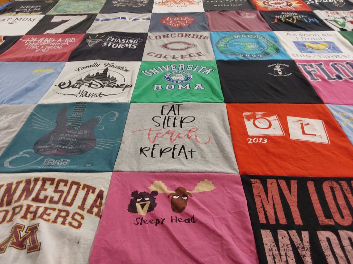 T-shirt quilt featuring minnesota gophers by Emily from ND