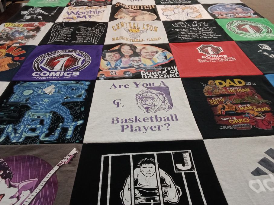 T-shirt quilt from central lyon high school by Jarrod from NE