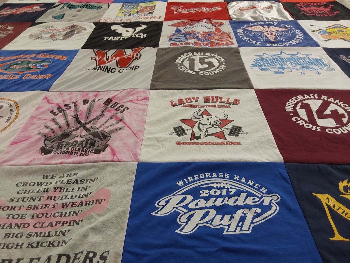 T-shirt quilt featuring wiregrass ranch cross country by Susan from FL