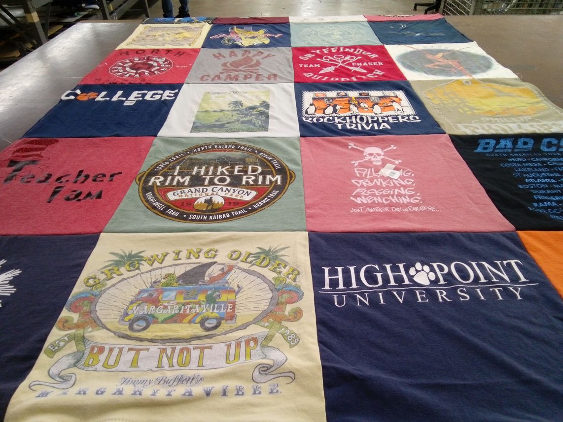 T-shirt quilt from high point university by Amanda from SC