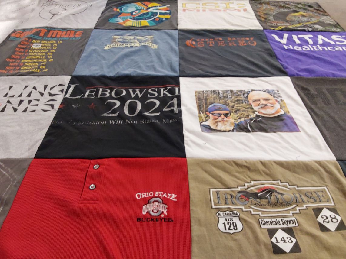 T-shirt quilt from ohio state university by Susan from NC