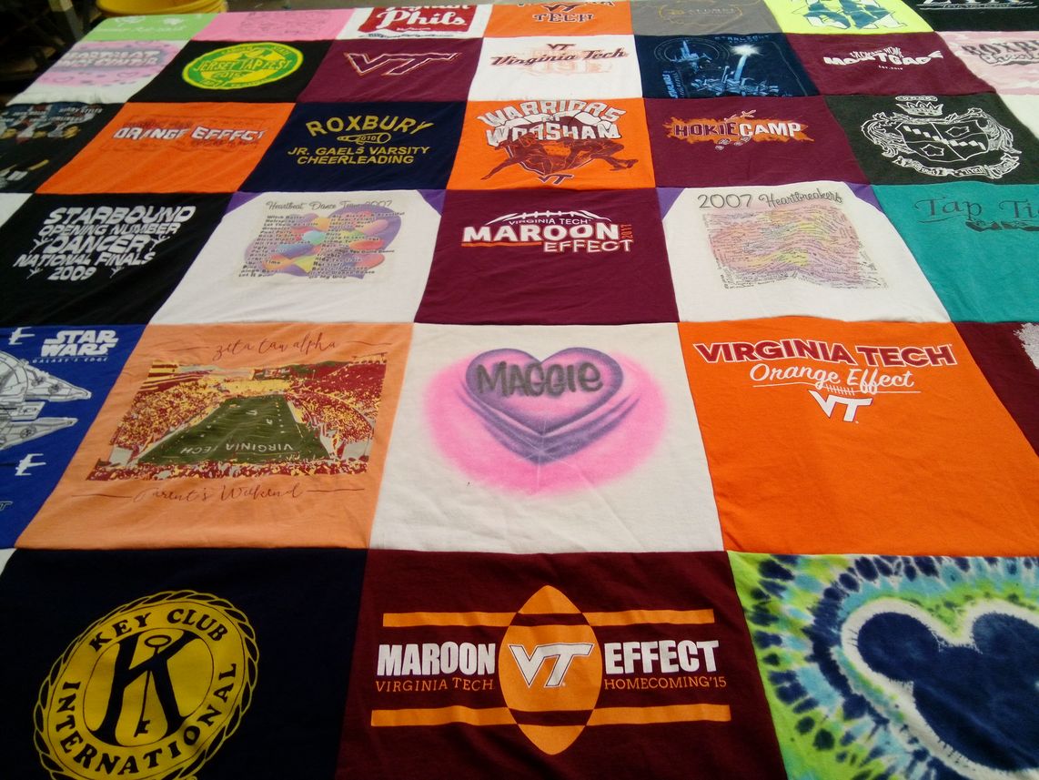 T-shirt quilt from virginia tech university by Adrien from NJ