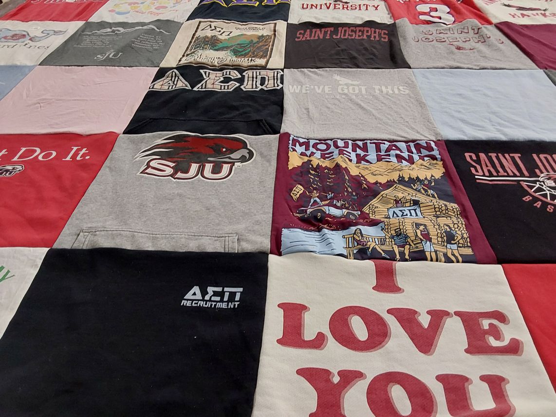 T-shirt quilt from saint joseph's university by Jenna  from CT