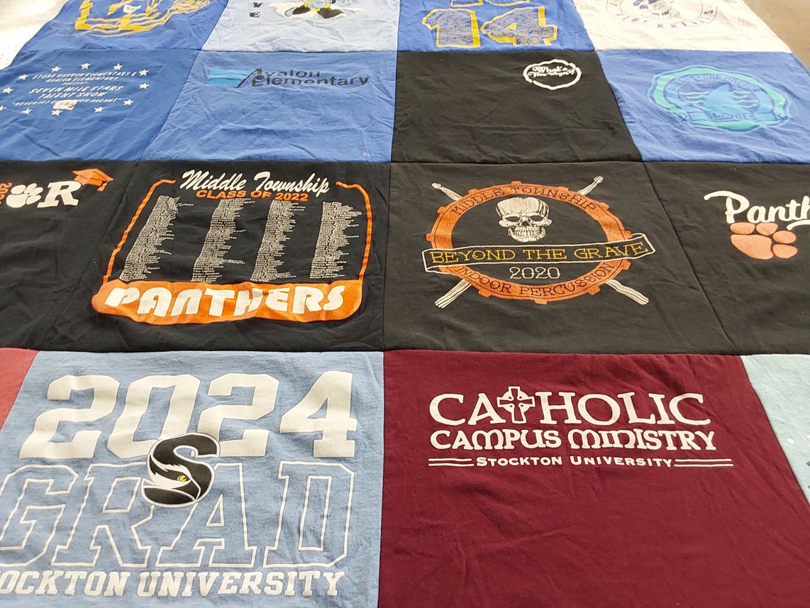 T-shirt quilt featuring middle township panthers by Angelina from NJ