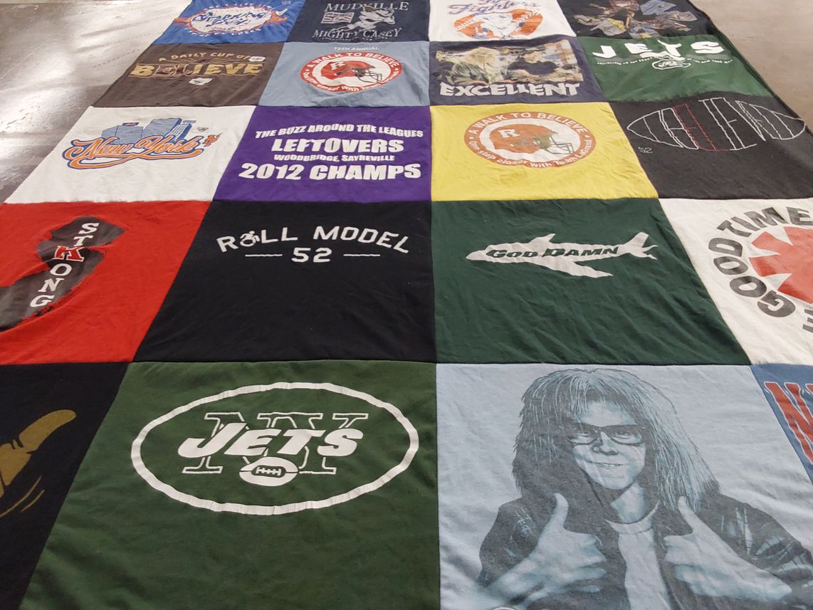 T-shirt quilt featuring new york jets by Monica from NJ