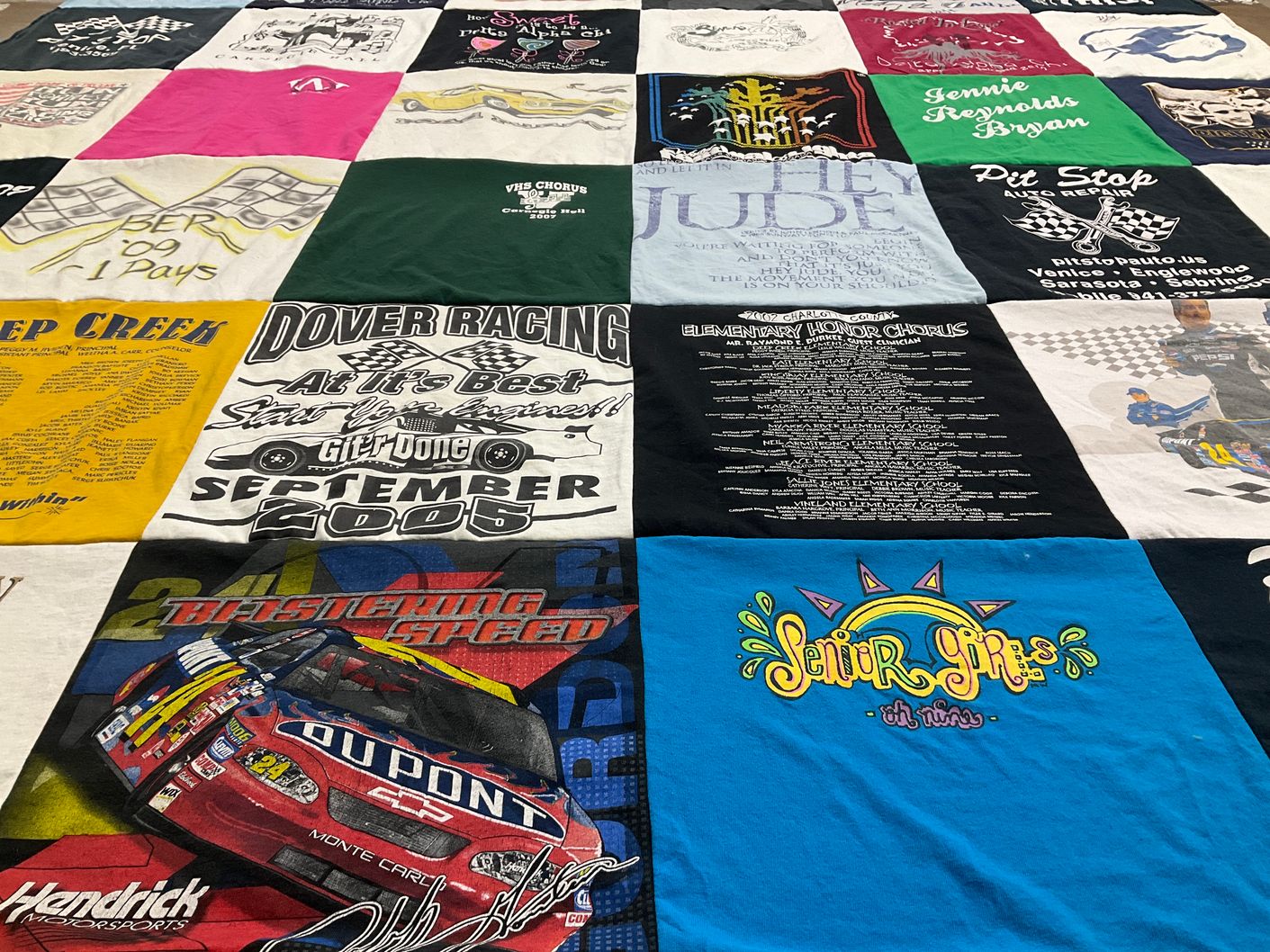 T-shirt quilt from vineland elementary school by Bethany from FL