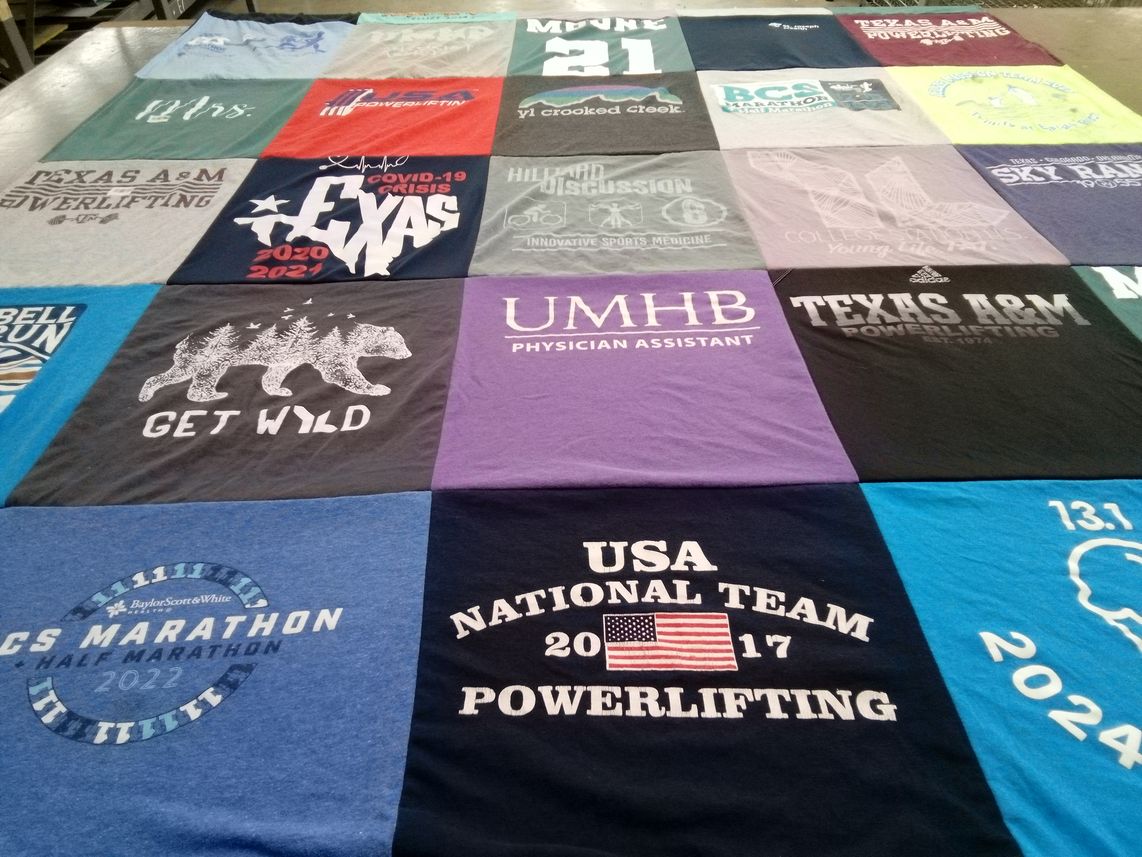 T-shirt quilt from texas a&m university, university of mary hardin-baylor by Kyndall from TX