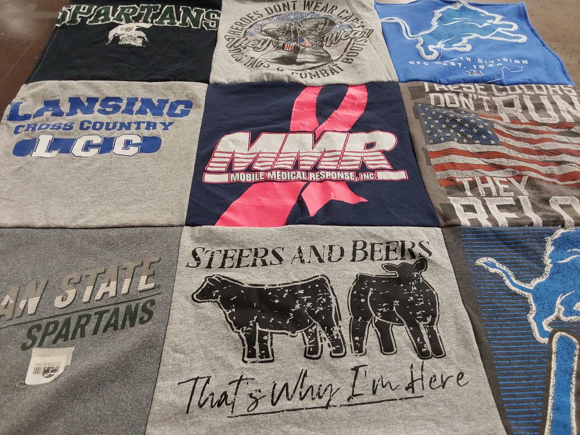 T-shirt quilt featuring michigan state university spartans by lacie from MI