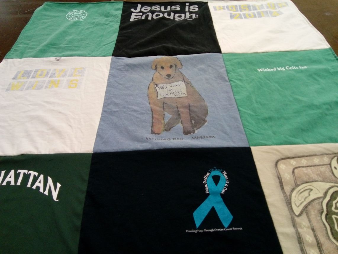 T-shirt quilt featuring boston celtics by Jared from TN