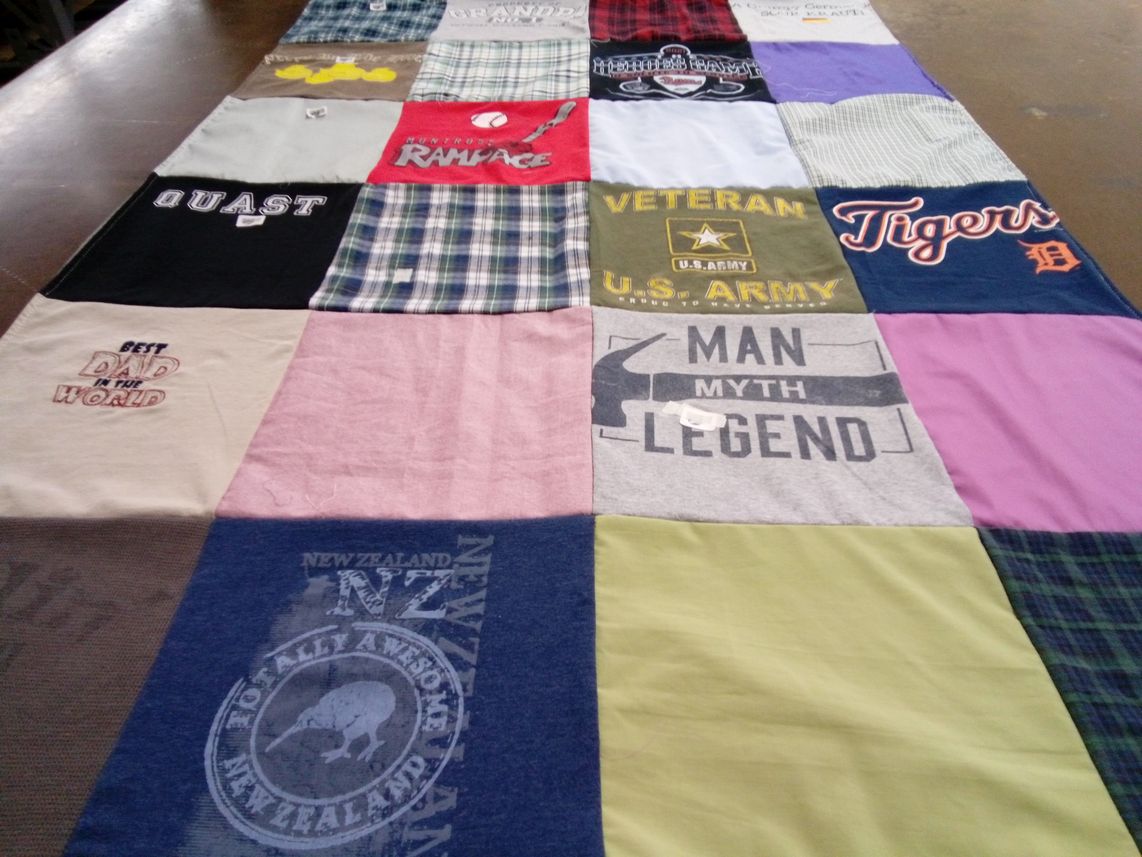 T-shirt quilt featuring detroit tigers by Falon from MI