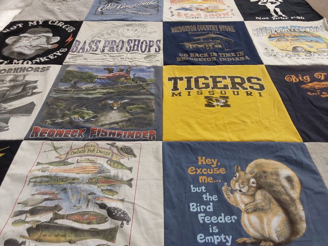 T-shirt quilt from missouri tigers by Brit from MO