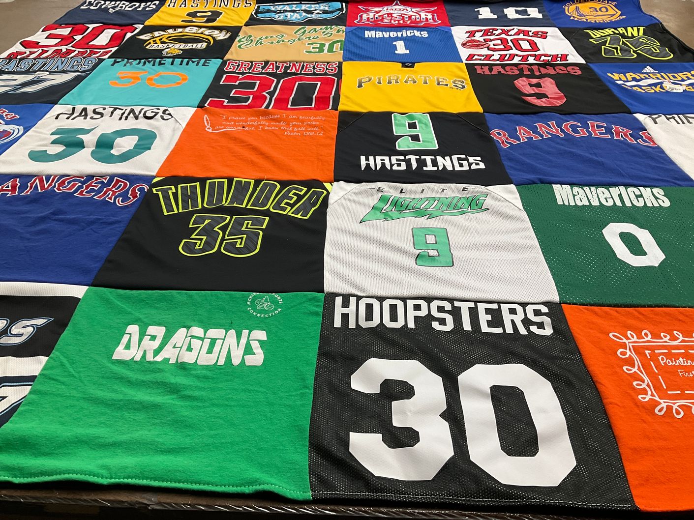 T-shirt quilt featuring mavericks, thunder by Kimberly from TX