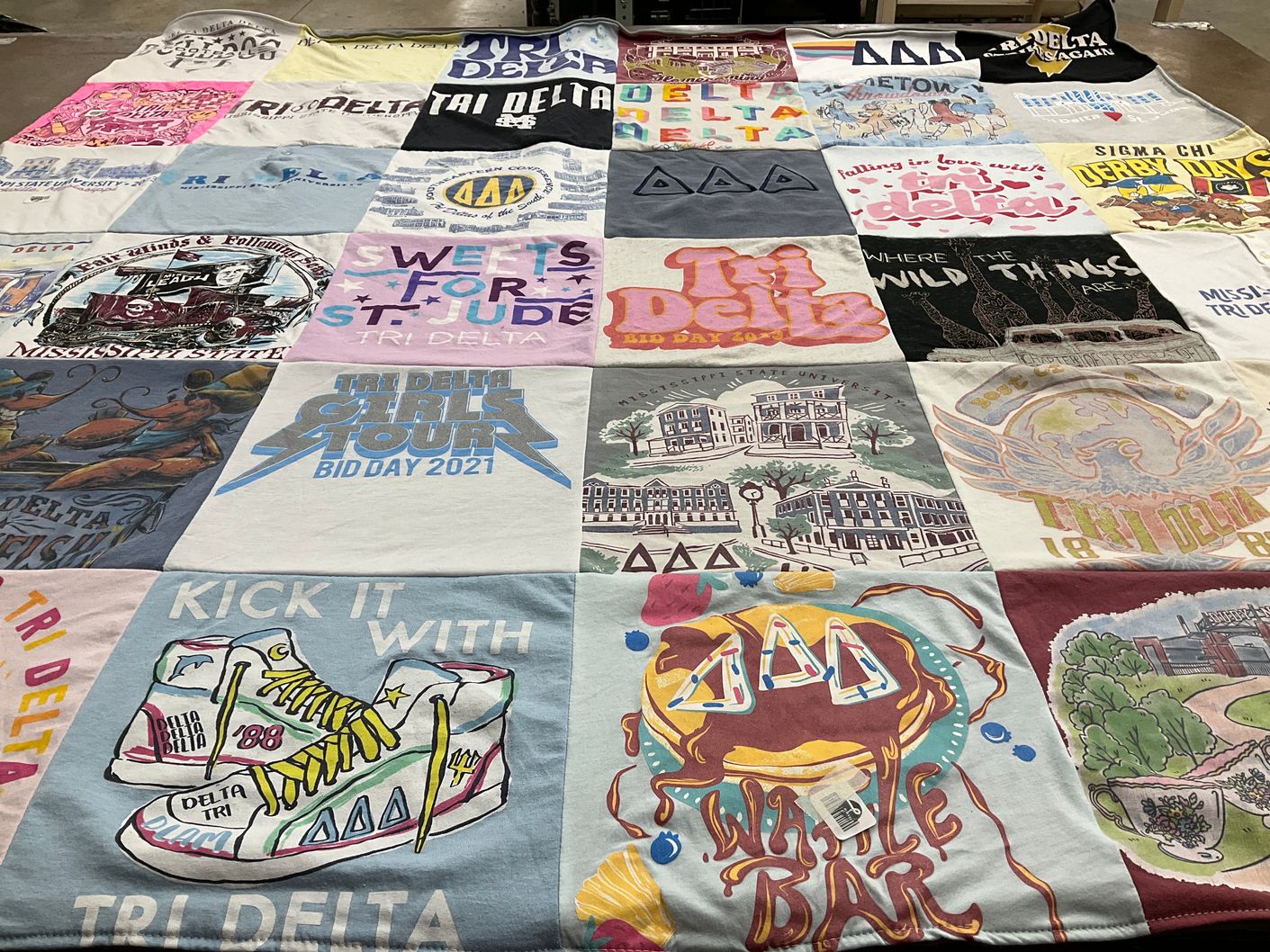 T-shirt quilt from michigan state university by Deanna from MS