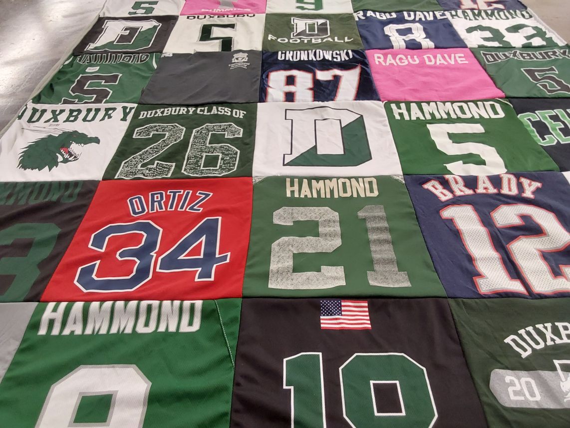 T-shirt quilt from duxbury high school by Jessica from MA