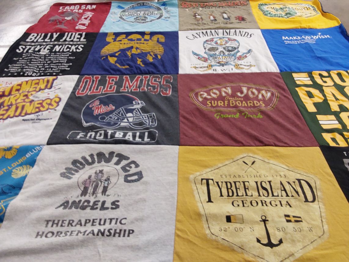 T-shirt quilt featuring university of mississippi football by Mallory from IN