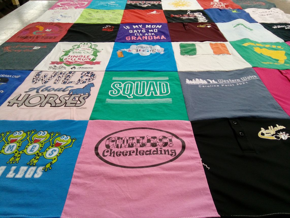 T-shirt quilt from western wake university by Debra from NC