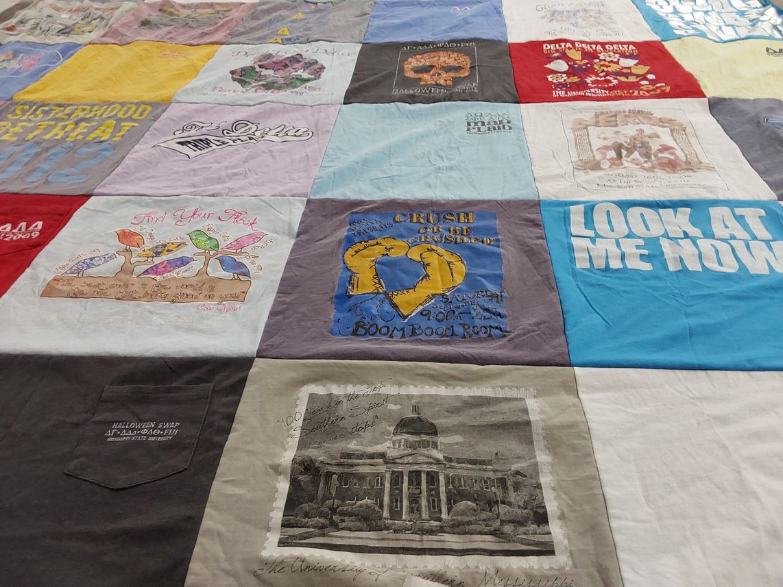 T-shirt quilt from the university of mississippi by Joseph from MS
