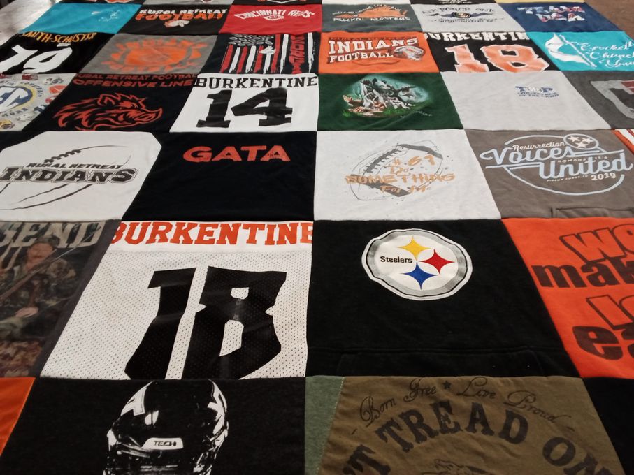 T-shirt quilt from burkentine high school by Dana from VA