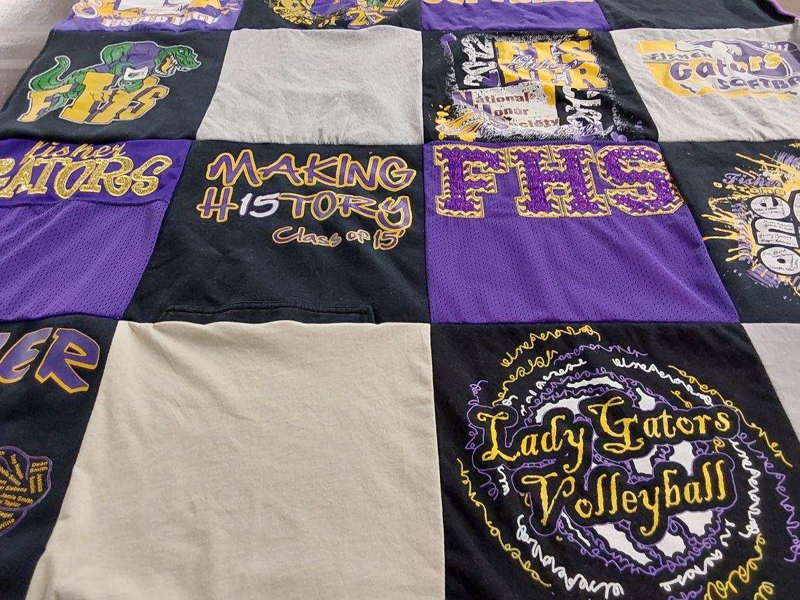 T-shirt quilt featuring lady gators volleyball by Roylynn from LA