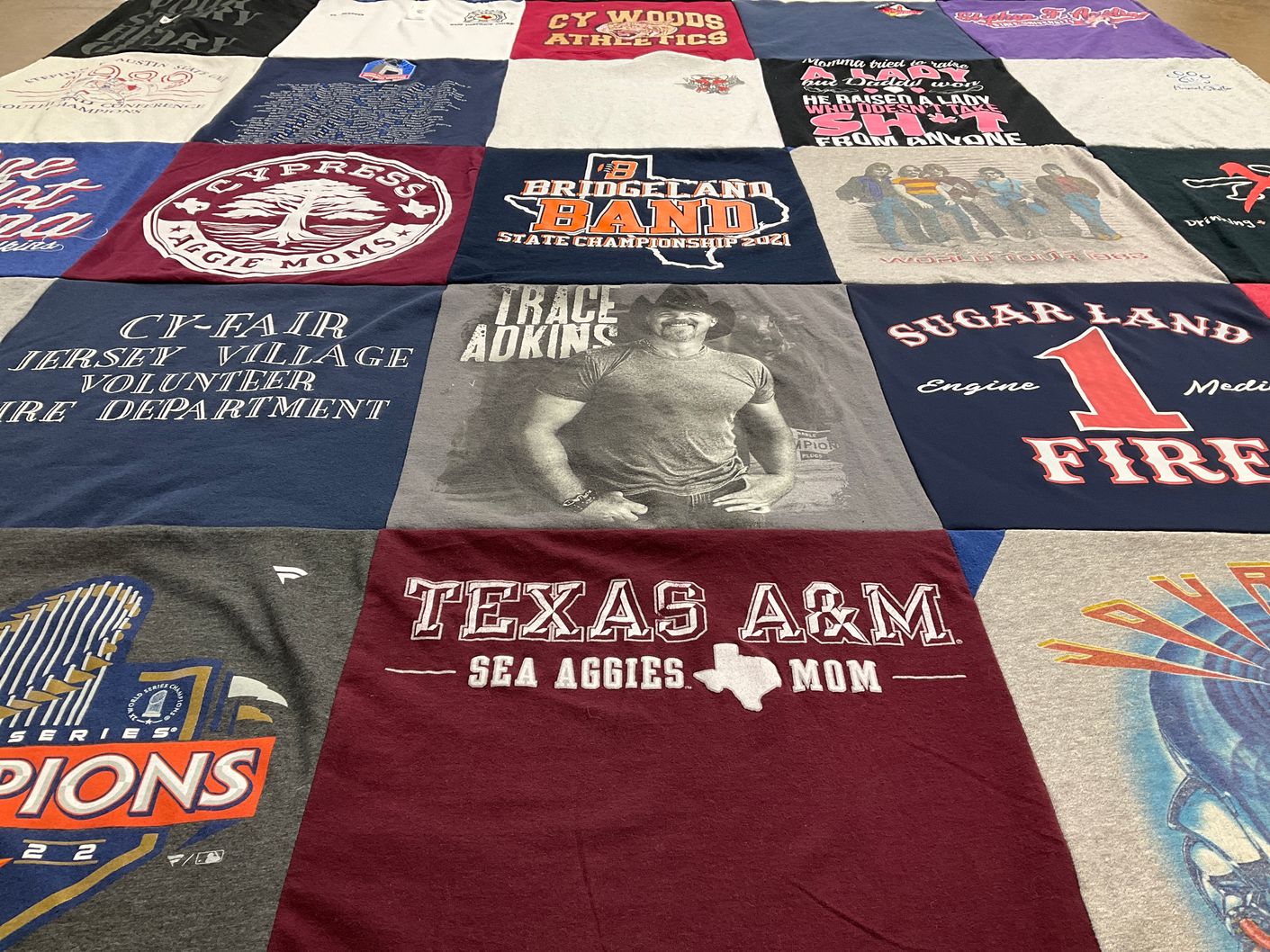 T-shirt quilt from texas a&m university by Cindy from TX