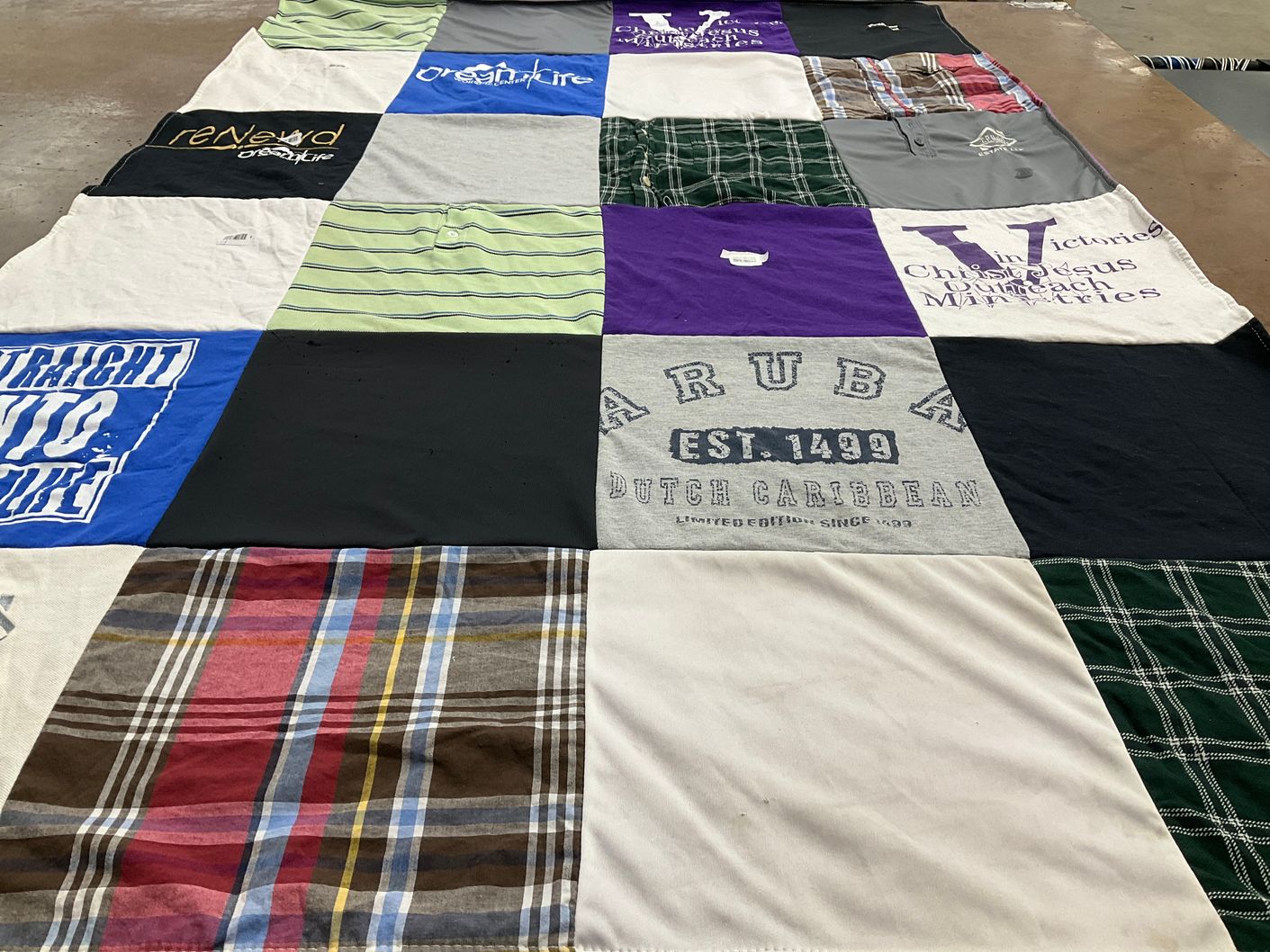 T-shirt quilt with travel, faith themes by Charnice from MD