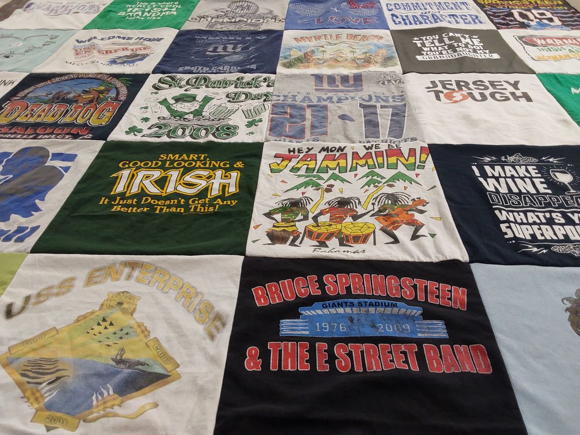 T-shirt quilt featuring new york giants by Kristin from NJ