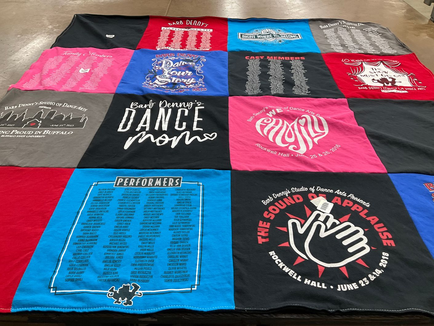 T-shirt quilt from buffalo state university by Heather from NY