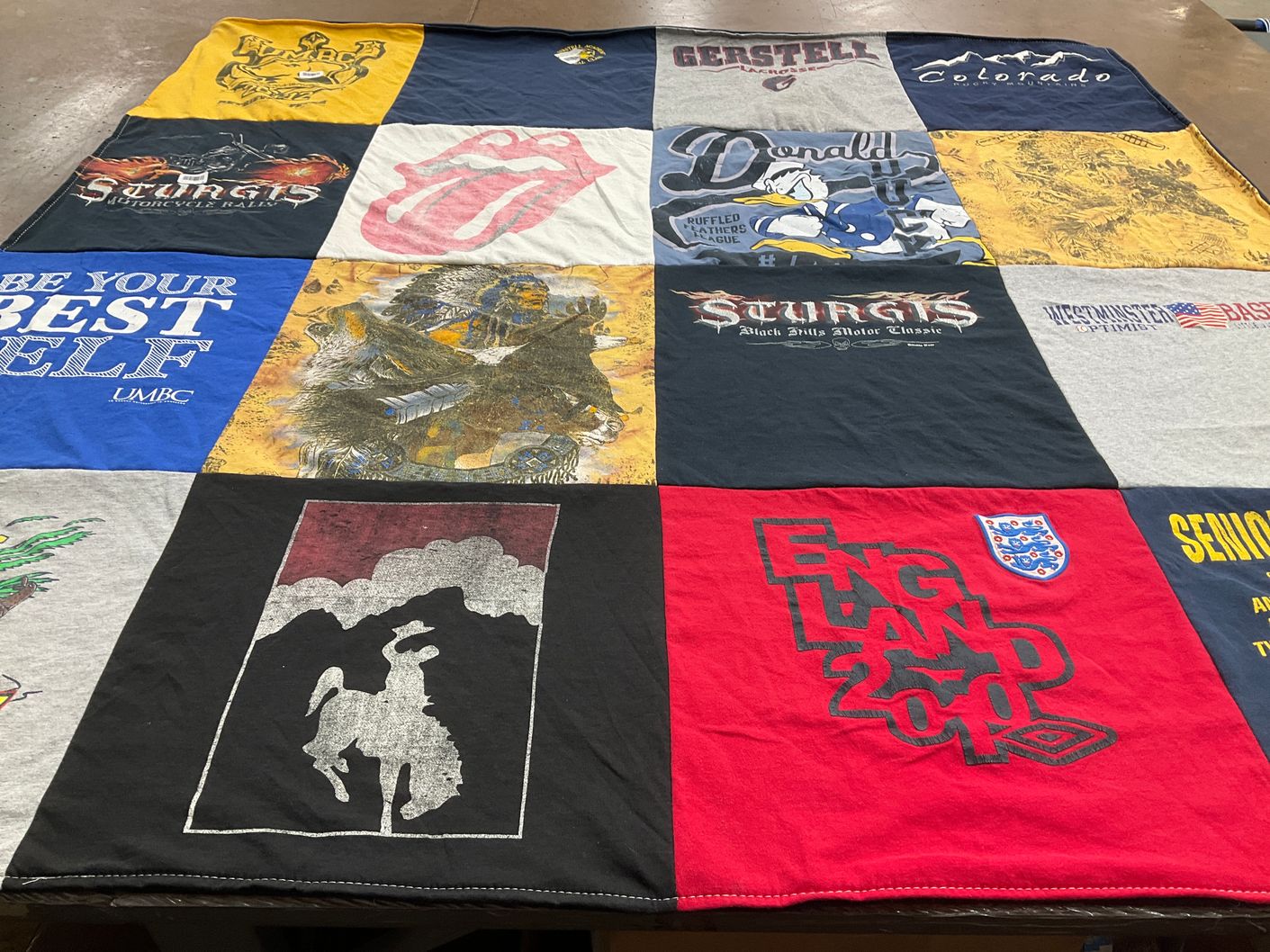 T-shirt quilt featuring england national football team by cheli from NJ