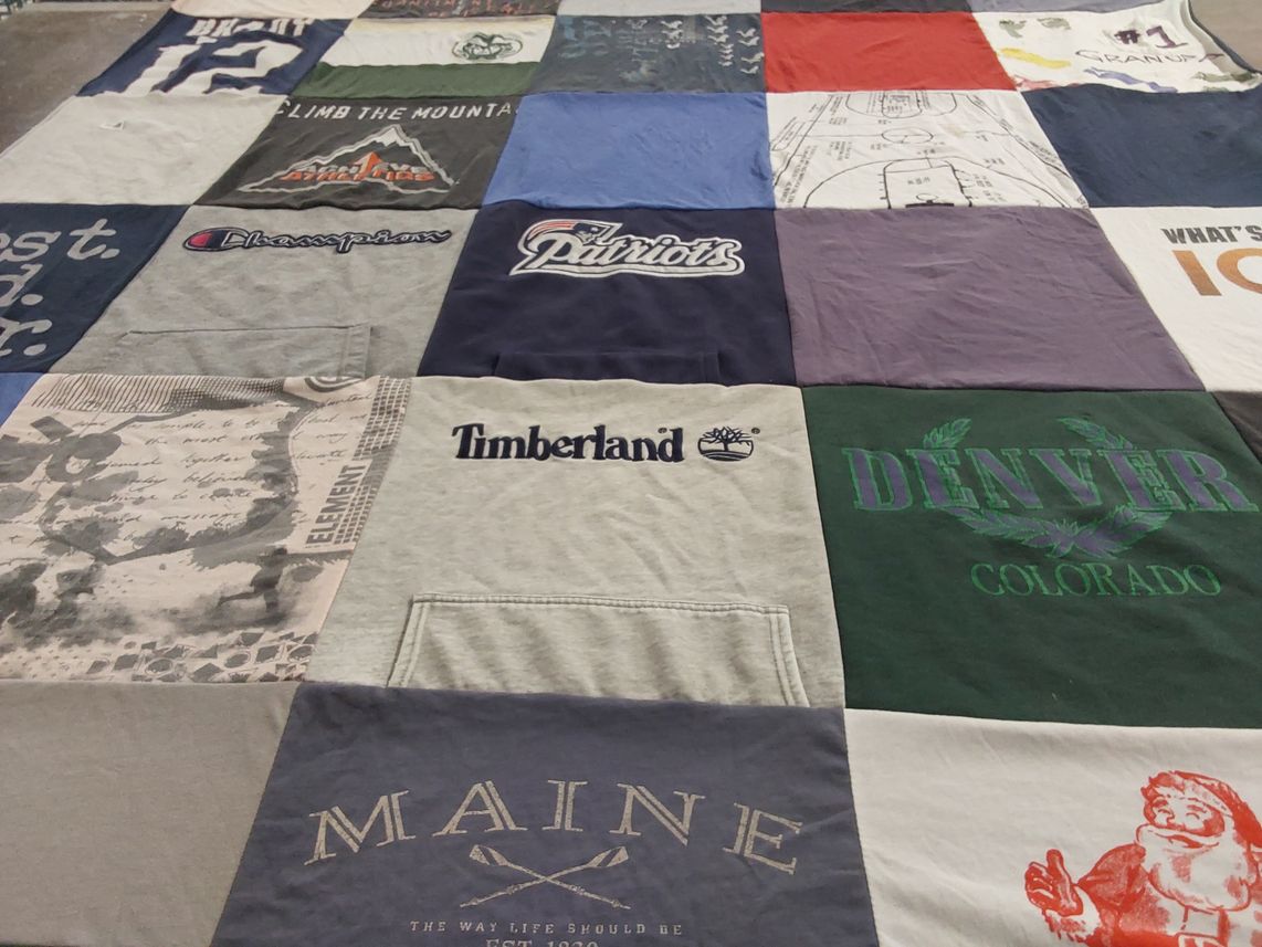 T-shirt quilt featuring new england patriots by Ellen from CO