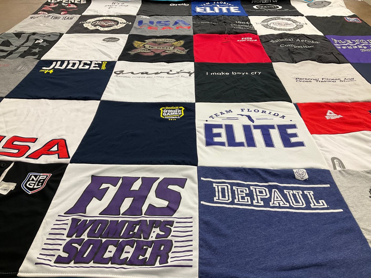 T-shirt quilt featuring team florida elite by Alison from FL