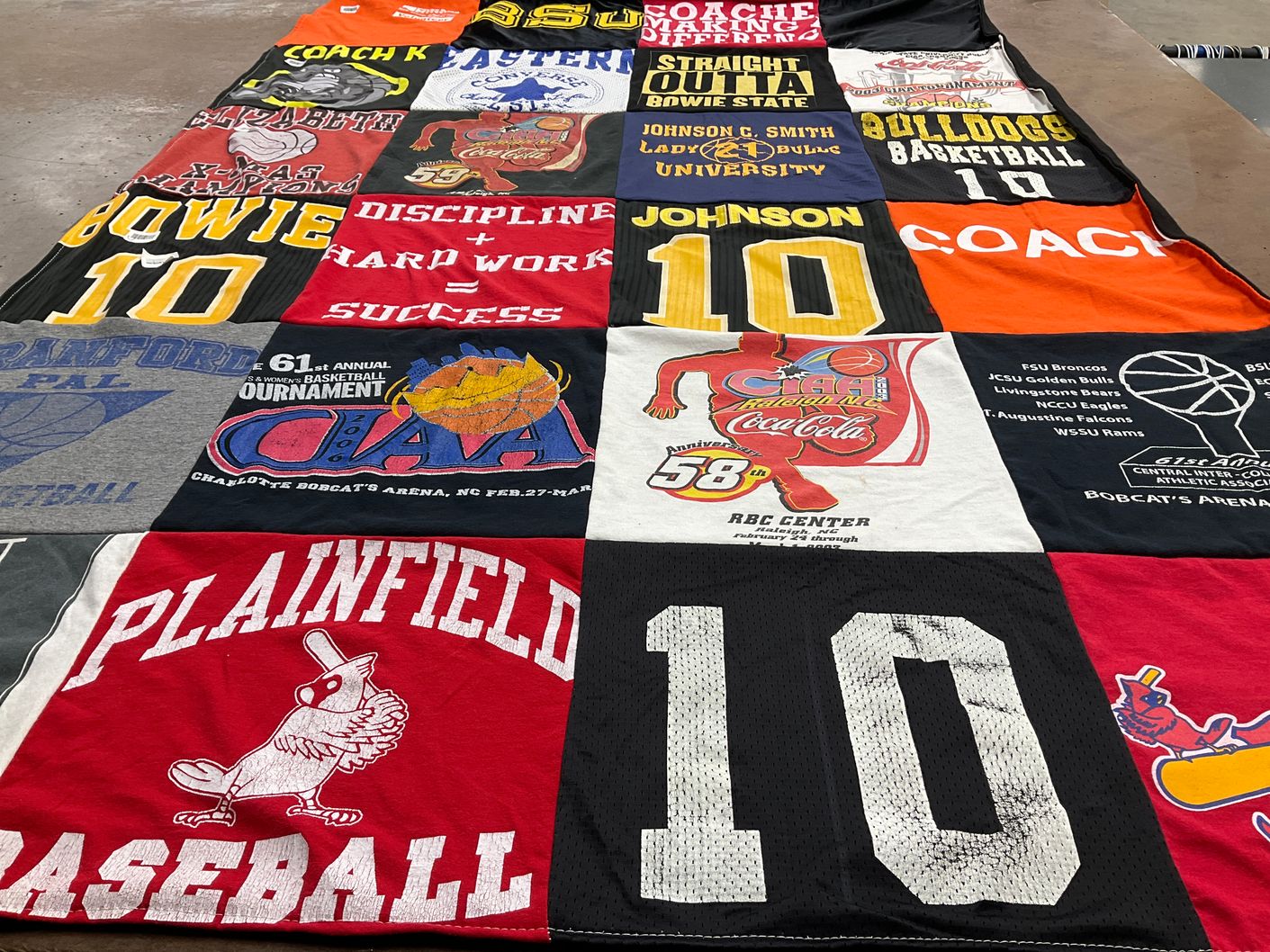 T-shirt quilt featuring bulldogs basketball by Kenyail from MD
