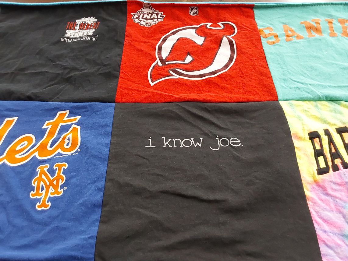 T-shirt quilt featuring new jersey devils, new york mets by Leslie from NJ
