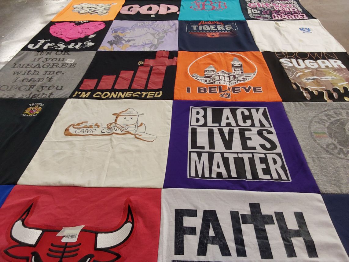 T-shirt quilt featuring auburn tigers by felecia from AL