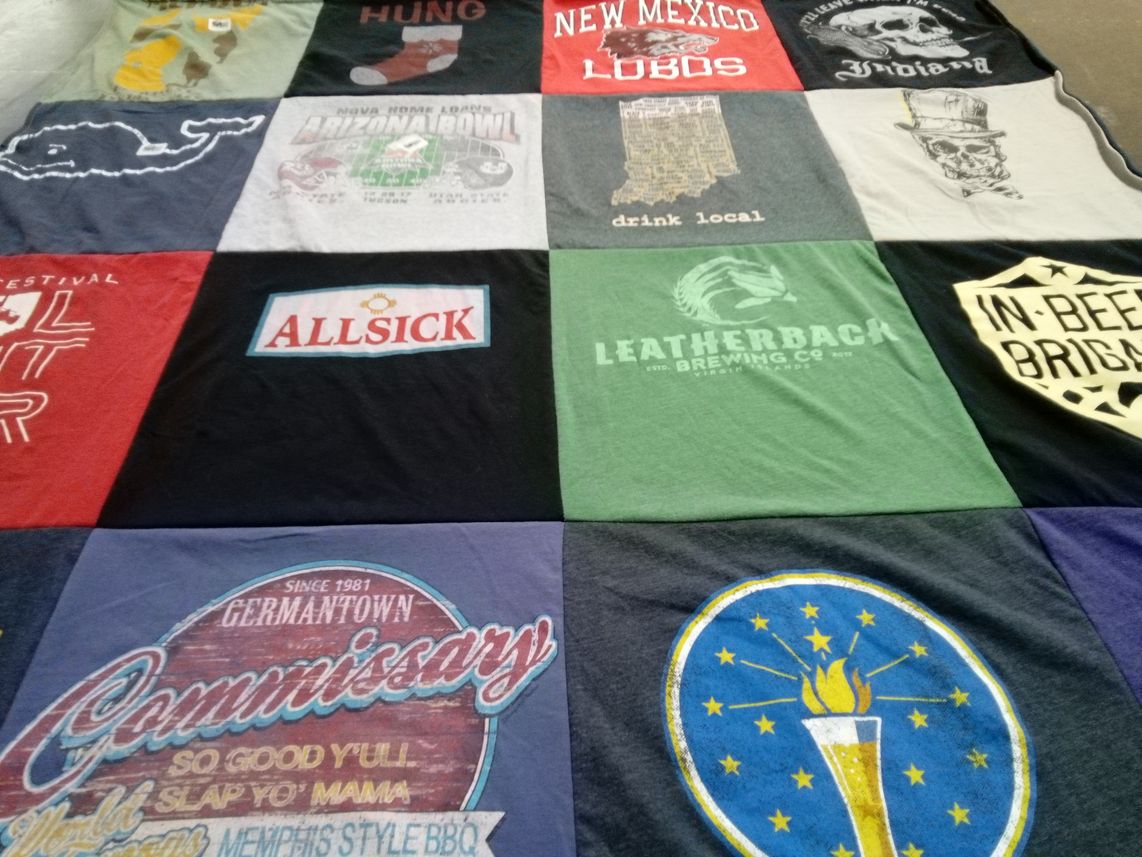 T-shirt quilt from university of new mexico by Kristine from IN