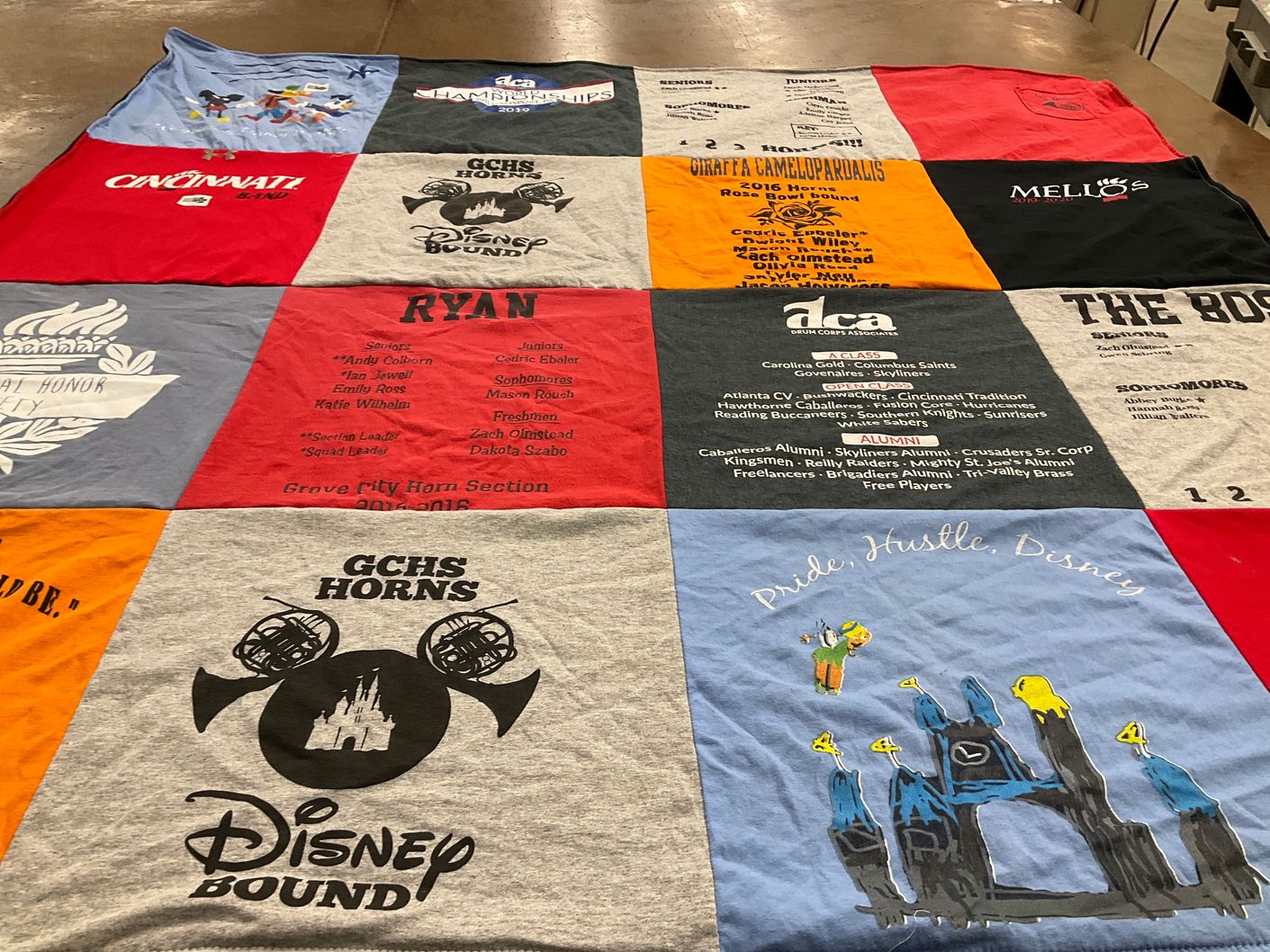 T-shirt quilt from grove city high school by Amy from OH