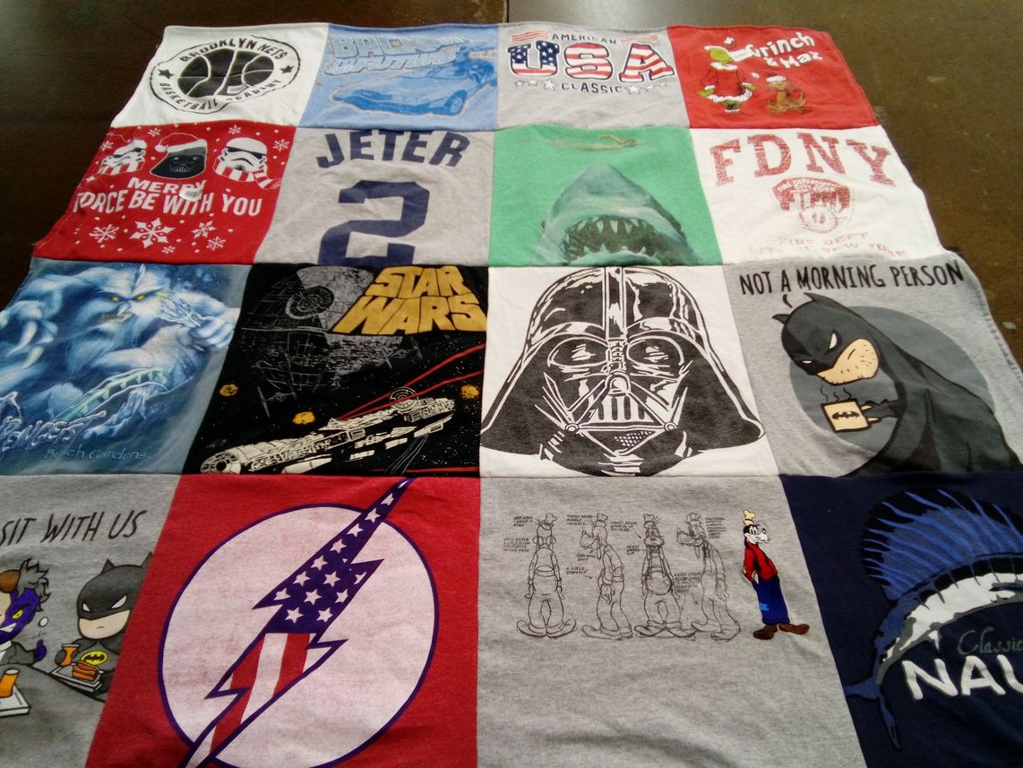 T-shirt quilt featuring brooklyn nets by Aileen from NY