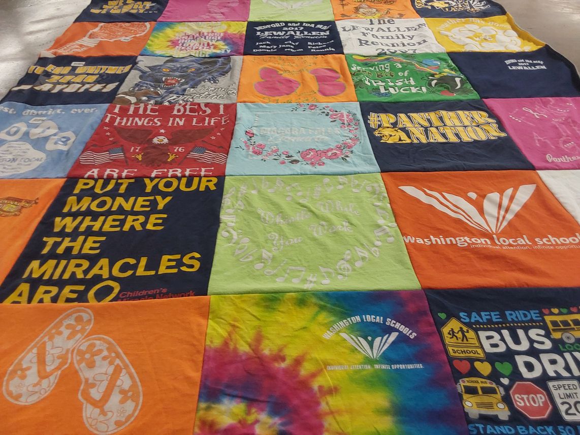 T-shirt quilt from washington local schools by Kylee from OH