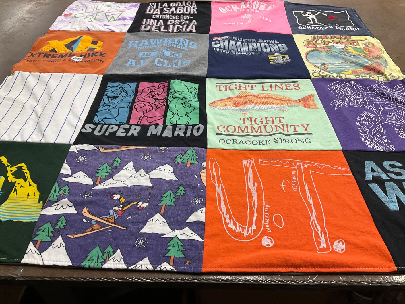 T-shirt quilt from hawkins middle school by Pam from VA