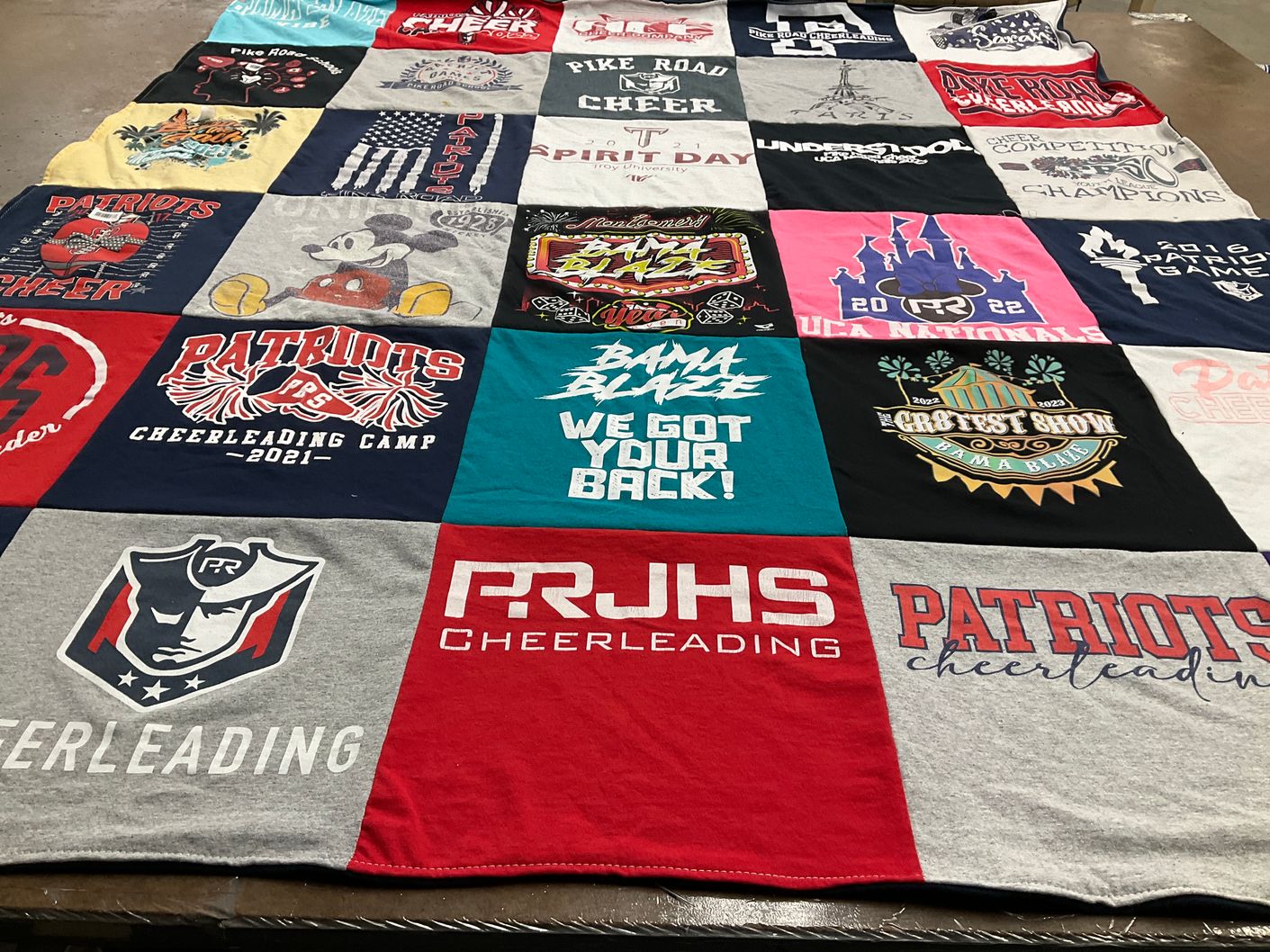 T-shirt quilt from prattville high school by April from AL