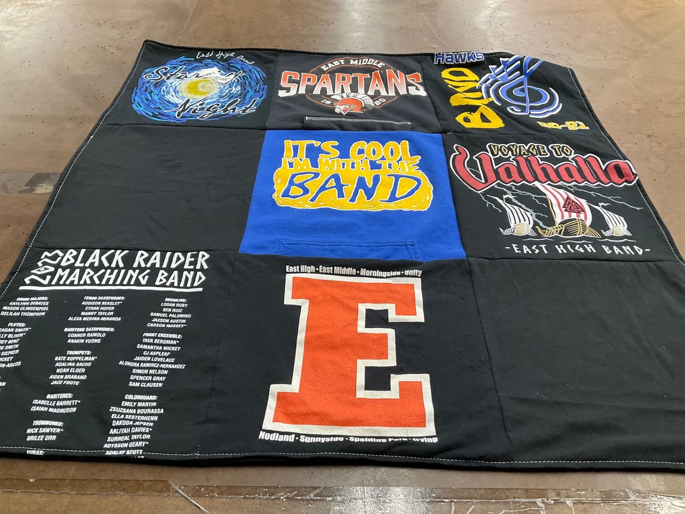 T-shirt quilt from east high school by Renae from IA
