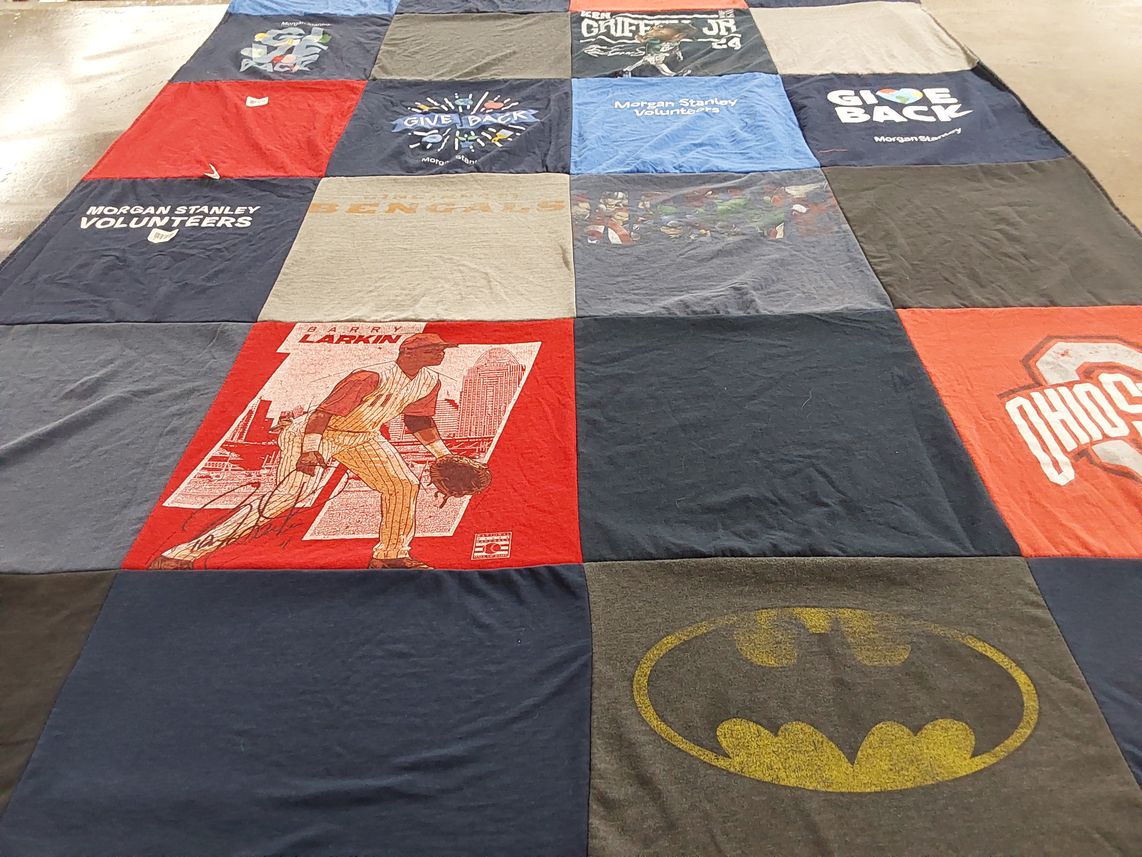 T-shirt quilt featuring cincinnati bengals by Erin from OH