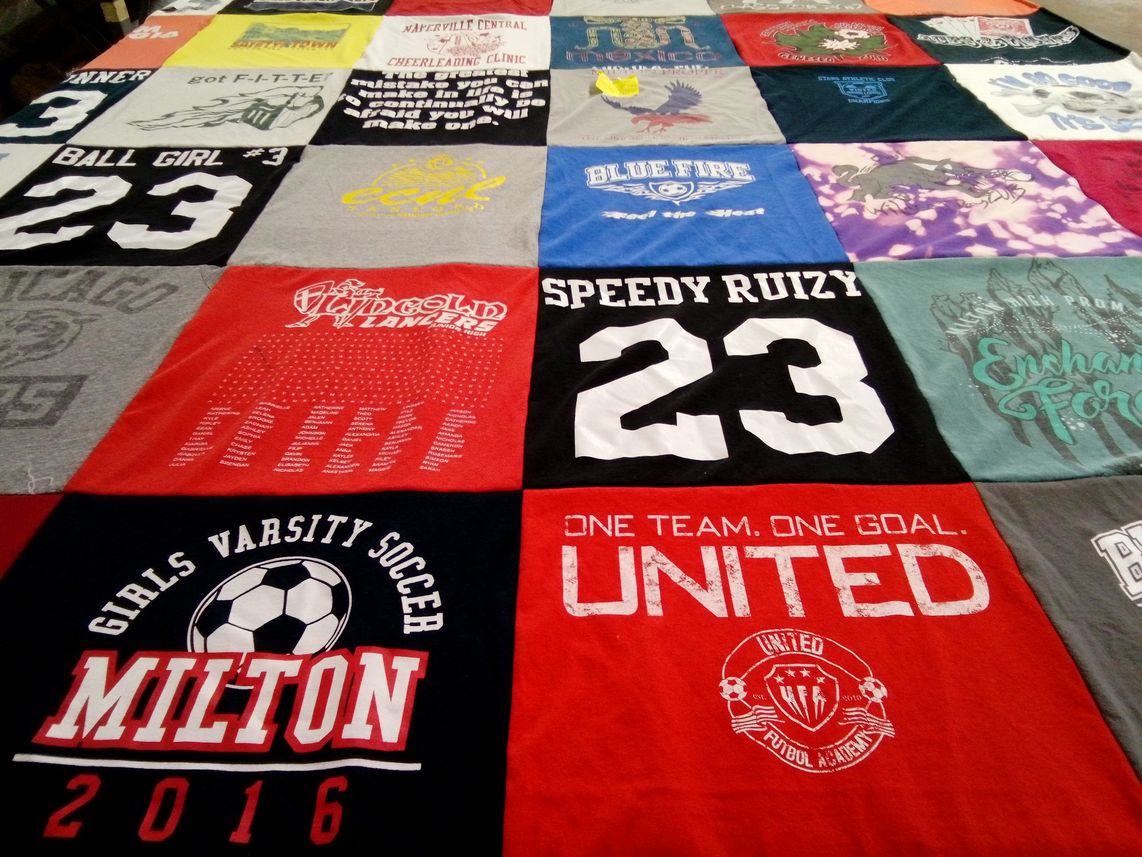 T-shirt quilt from milton high school by Lori from GA