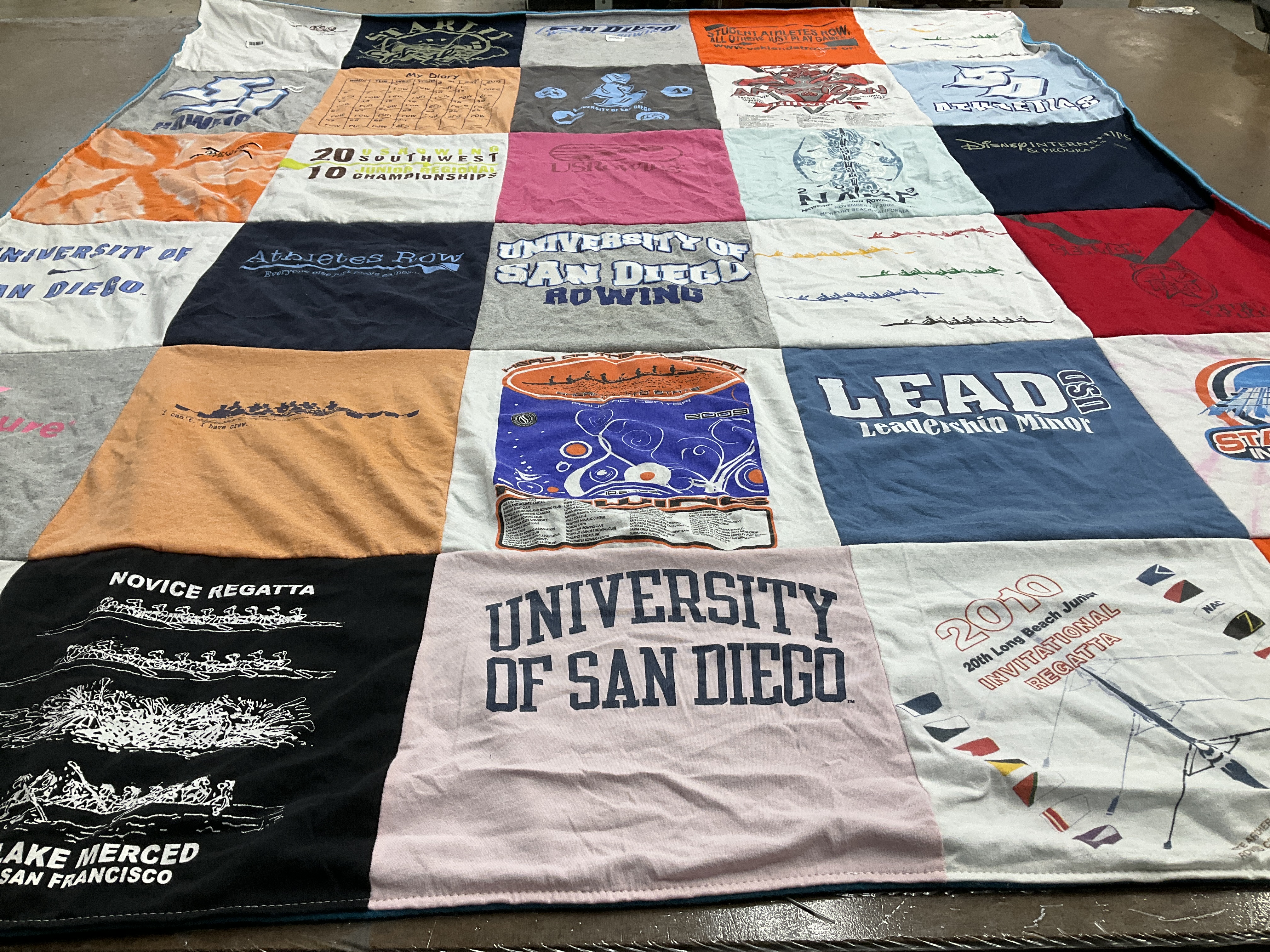 T-shirt quilt from university of san diego by Janelle from CA