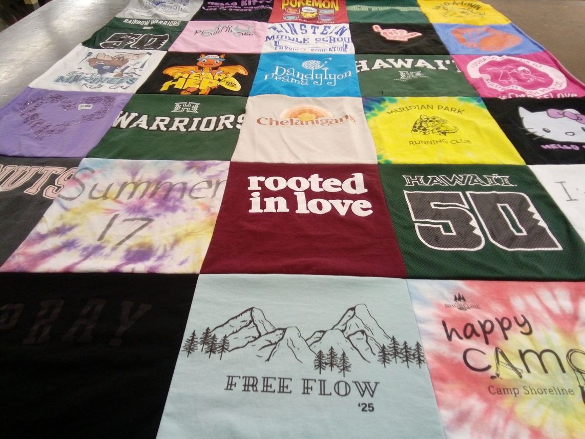T-shirt quilt featuring university of hawaii warriors by Gianni from WA