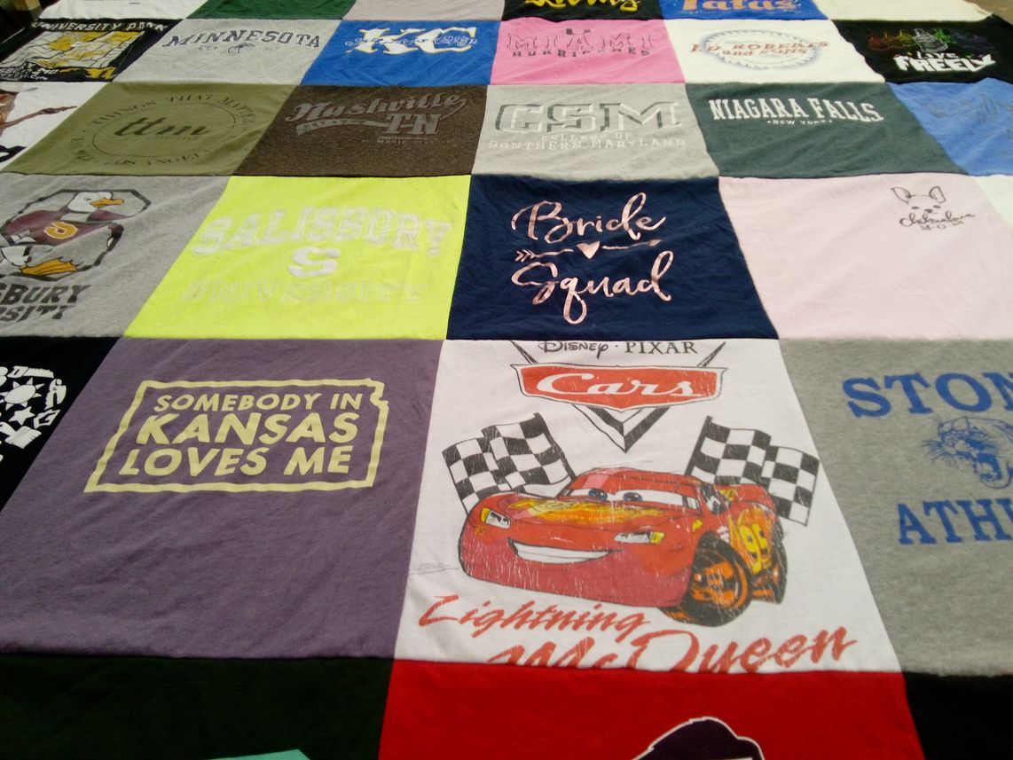 T-shirt quilt from salisbury university by Samantha from MD