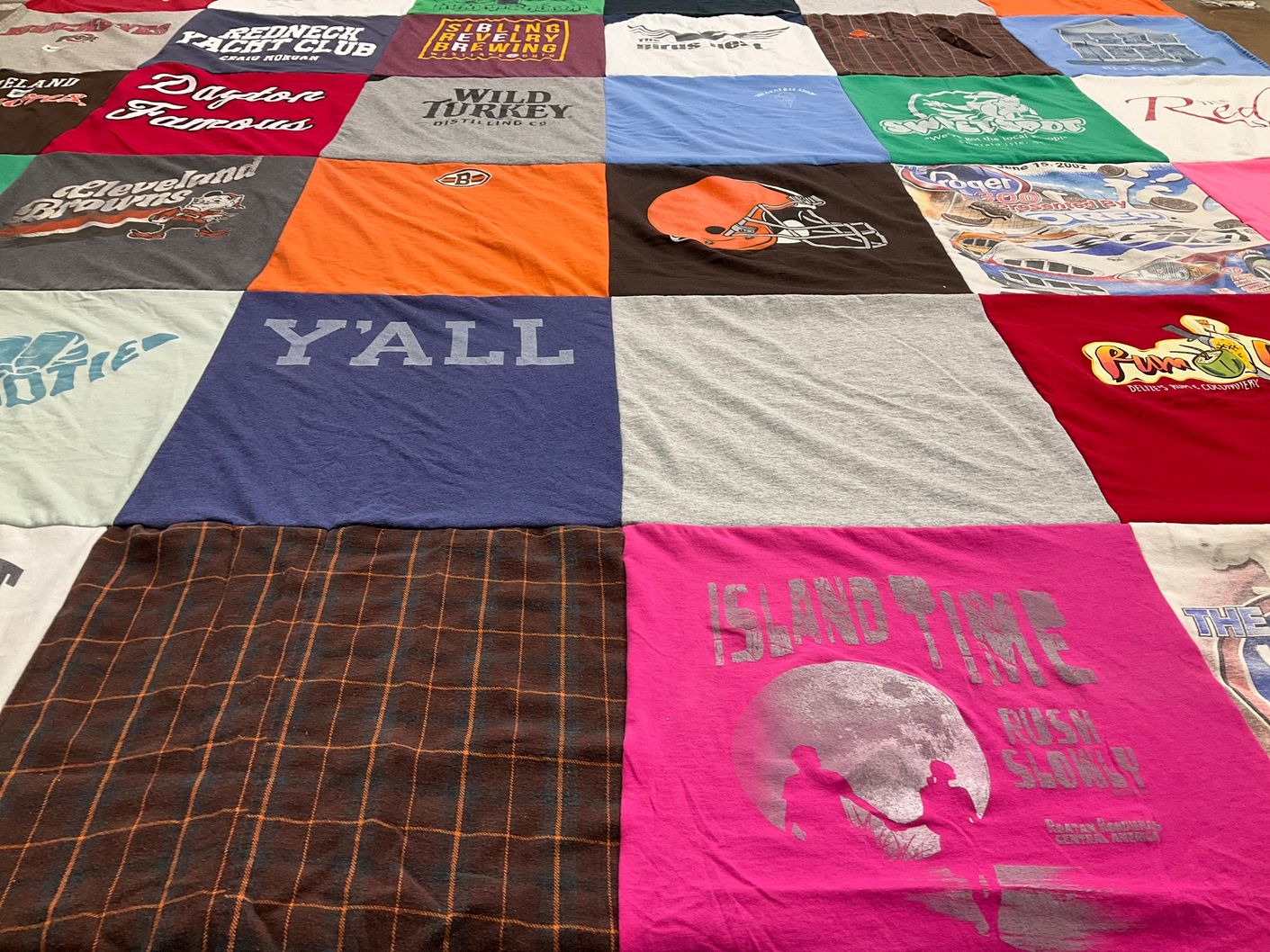 T-shirt quilt from cleveland browns by Kathy from OH