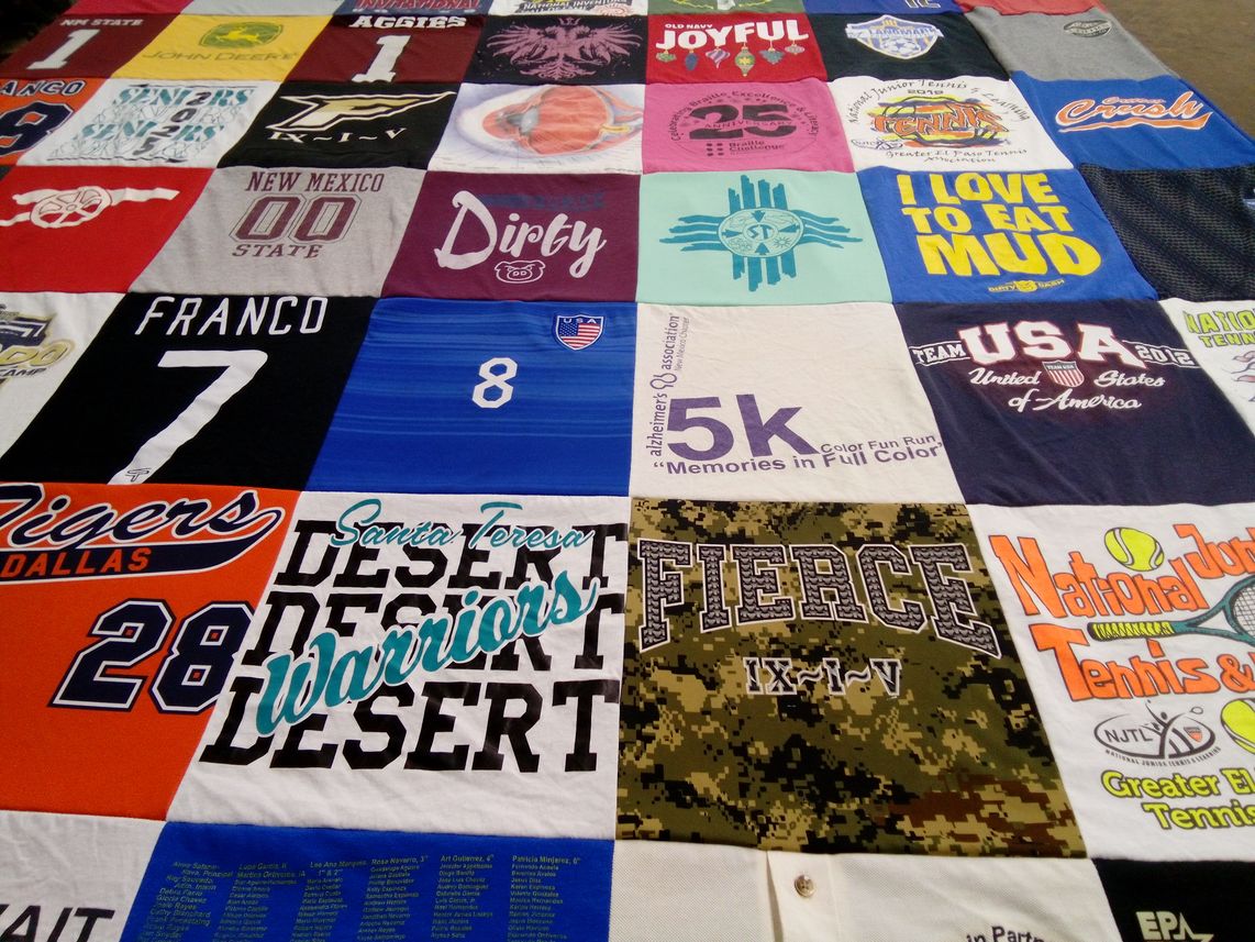 T-shirt quilt featuring santa teresa warriors, dallas tigers by Adrian  from NM