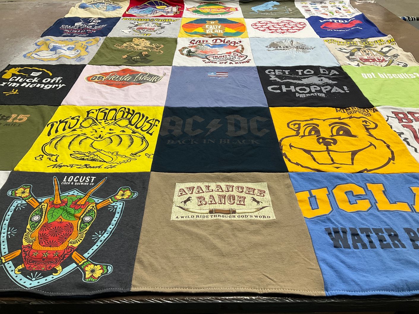 T-shirt quilt from university of california, los angeles by Marianne from CA